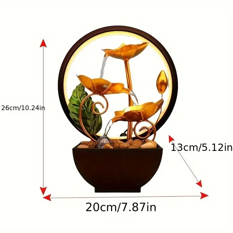 Water Fountain With LED Light Ring