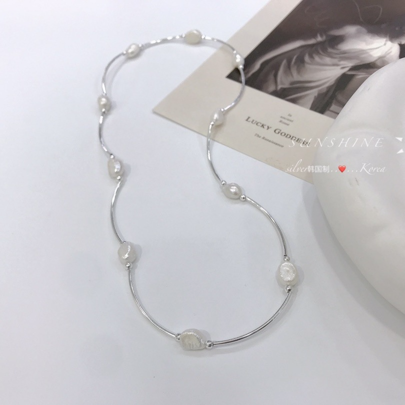 S925 Sterling Silver Baroque Pearl Bracelet