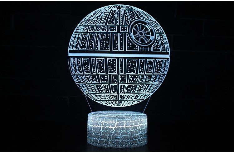 Star Wars 3D Night LED Light, Power By USB, 7 Changeable colors