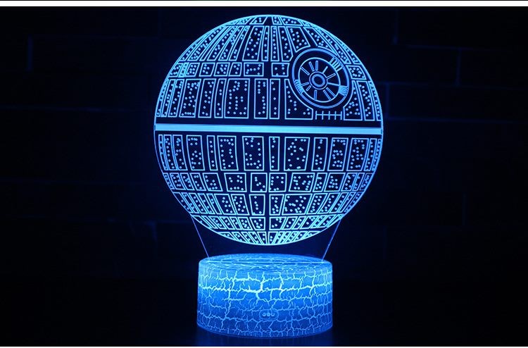 Star Wars 3D Night LED Light, Power By USB, 7 Changeable colors