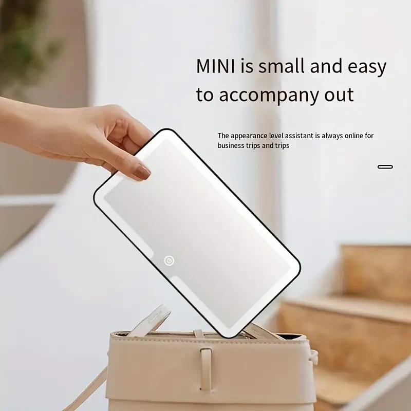 Car Visor Makeup Mirror, Tri-Color Lighting