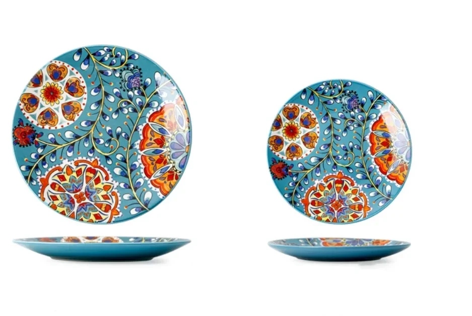 Hand-painted Tableware 11-inch Export Creative Plate Home Dining Plate Soft Decoration Western Steak Dish