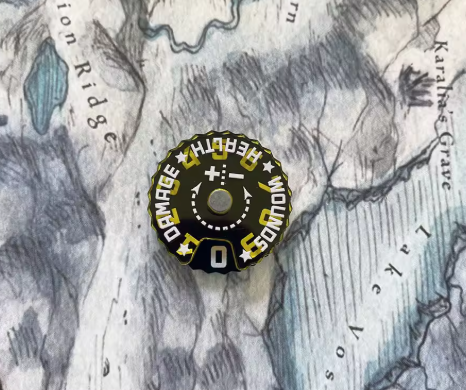 Game Health Tracker, 25mm Wounds Counter for Tabletop War Games 0-9