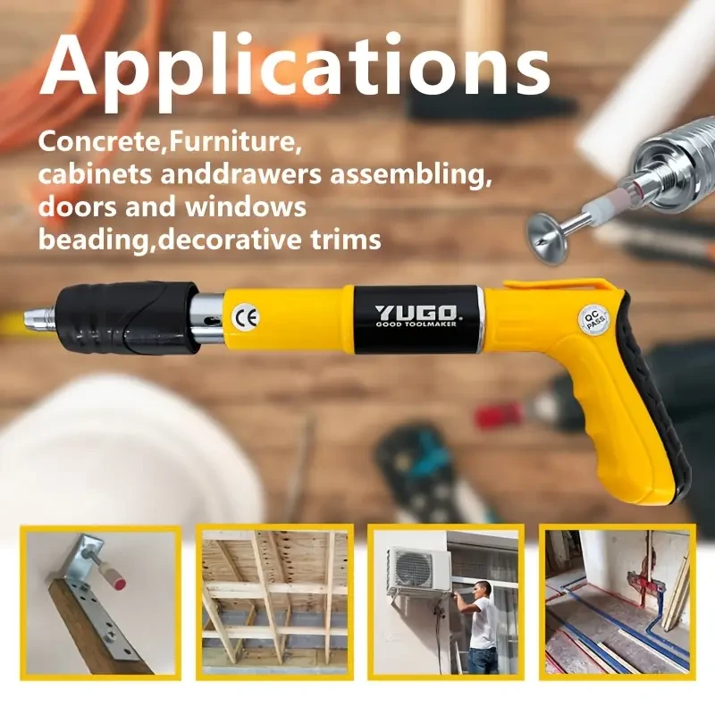 YUGO Concrete & Steel Construction Nail Gun Kit