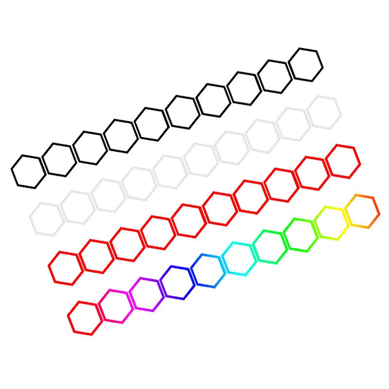 Reflective Car Body Stickers Hexagon Pattern