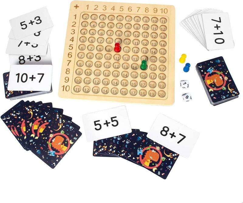 Montessori Wooden Addition Board Game Math Educational Learning