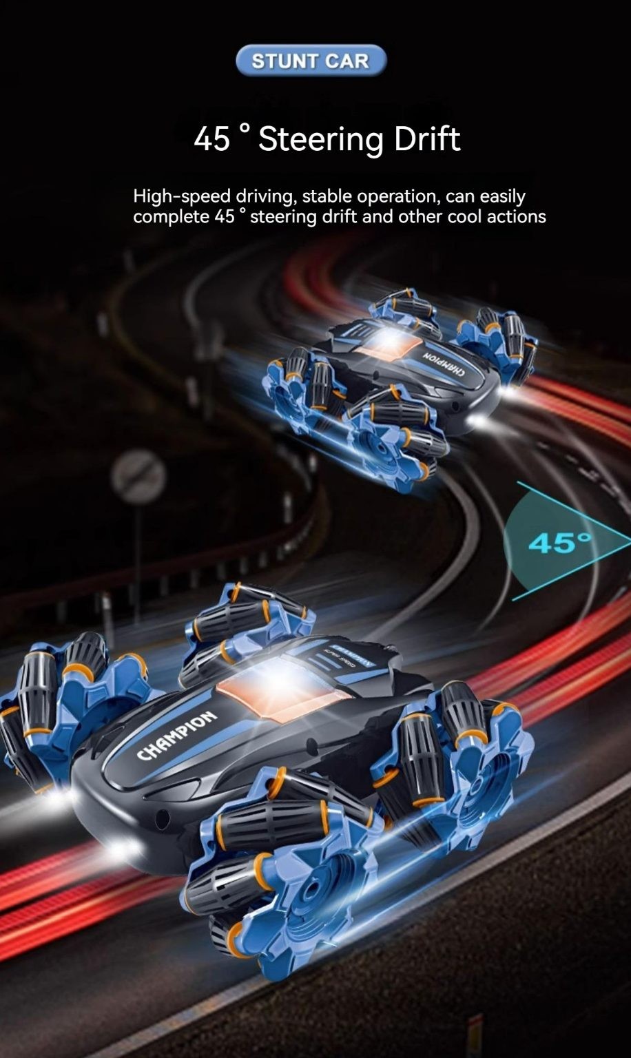 RC Car, RC Stunt car, 4 Wheel drive.