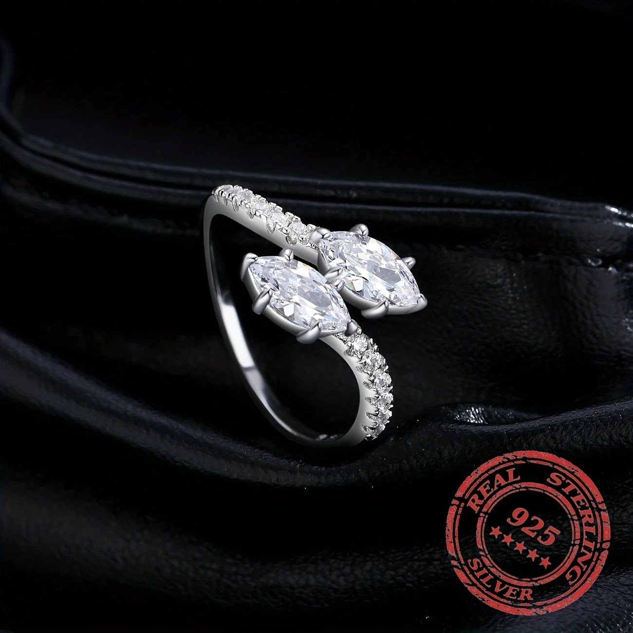 Elegant Vintage Style 925 Sterling Silver Ring with Synthetic Rhombus CZ, Snake Chain Design Fine Jewelry for Women, Perfect for Mardi Gras Day Celebrations and All Seasons