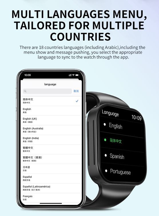 Smart Watch, KUMI KU2 MAX, Black, 1 Year Warranty