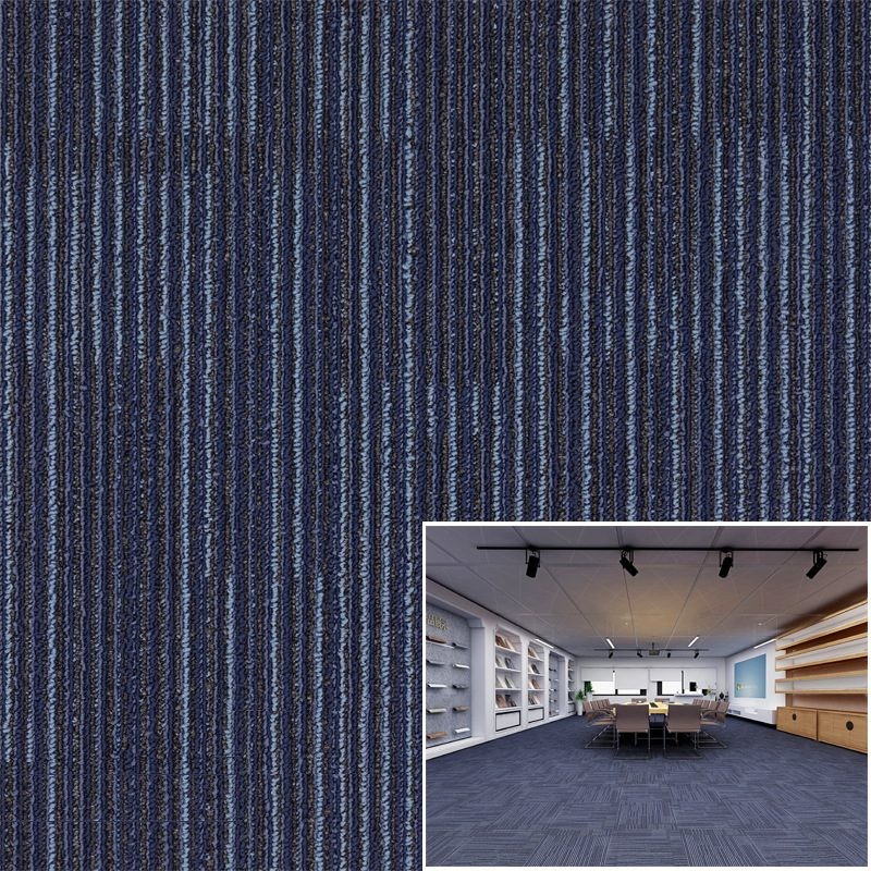 Carpet Tiles Mat Blue Stripe 1KG /Tile