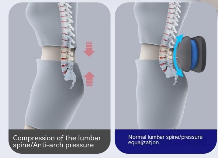 Airbag Traction Instrument Red Light Waist Pillow Hot Compress Automatic Timing Pulse Lumbar Spine Massage Pillow