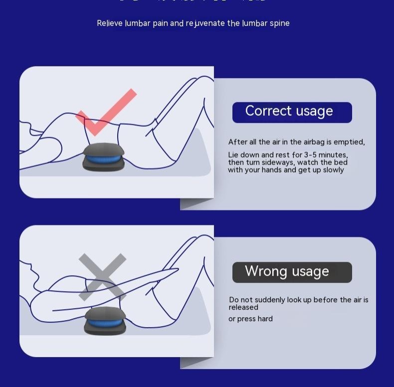 Airbag Traction Instrument Red Light Waist Pillow Hot Compress Automatic Timing Pulse Lumbar Spine Massage Pillow