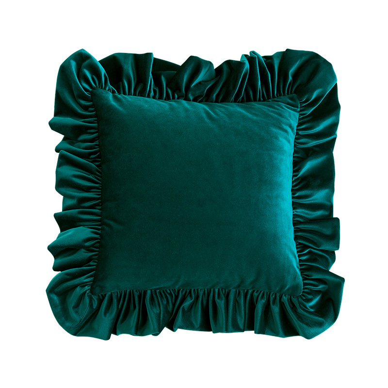 Vintage Velvet Solid Pillow Caramel Color