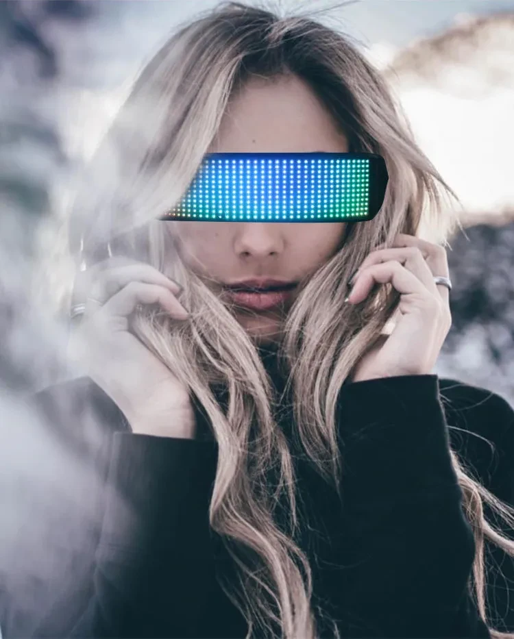 LED display glasses for dj music party