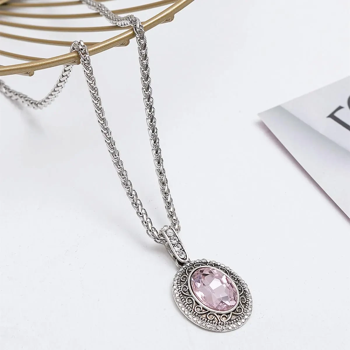 Women's Autumn And Winter Long Pendant Pendant Gem Necklace