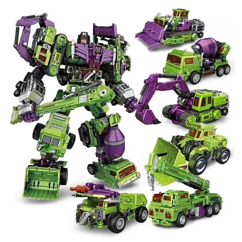 6 IN 1 NBK 42CM Devastator Toy  Transformation KO Robot Car Combination Action Figure