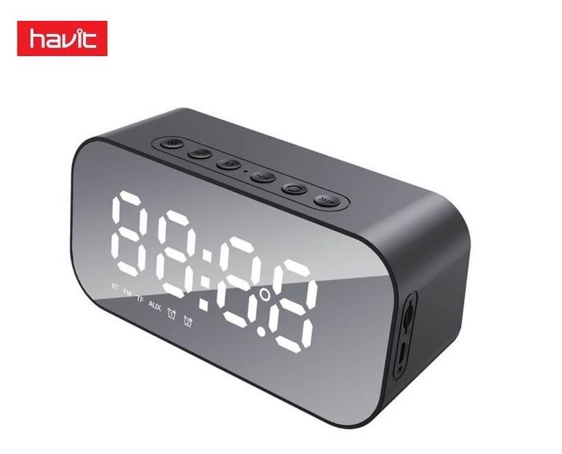 Wireless Bluetooth Speaker with Alarm Clock, Time Display, FM. Havit Brand