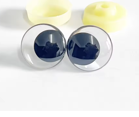 20pcs 12 14 16 18 20 25 30 35mm clear 3D comical round glitter toy eyes black red white pupil doll eyes with hard washer size