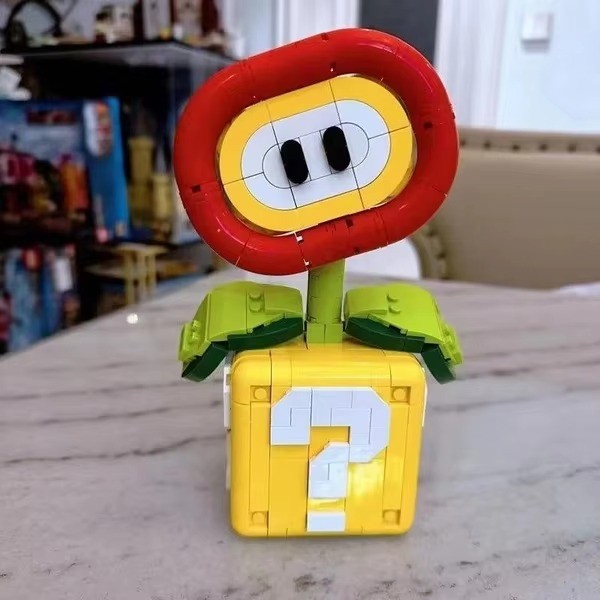 NEW MOC Piranha Plant Model Fit Flame Flower Assembled Building Block Brick