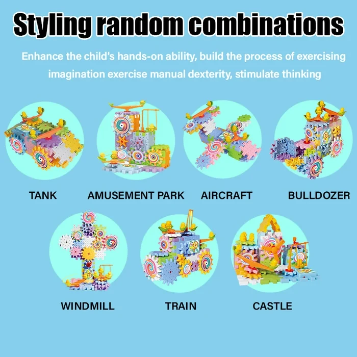 Educational STEM Electric Gears Blocks Toy