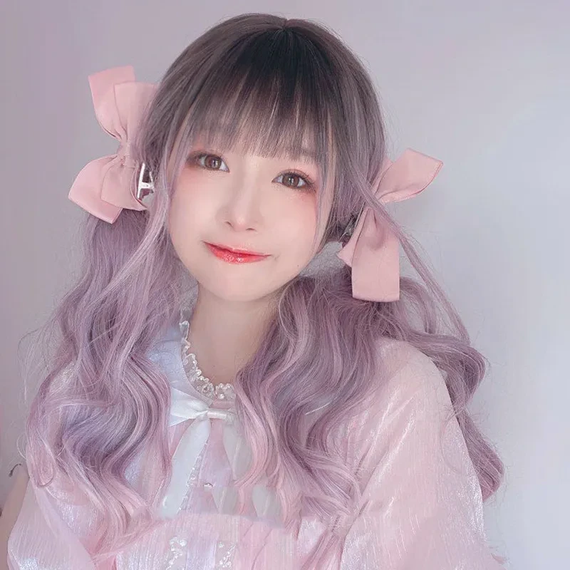 Dyeing Gradient Lolita Cute JK Long Curly Wig