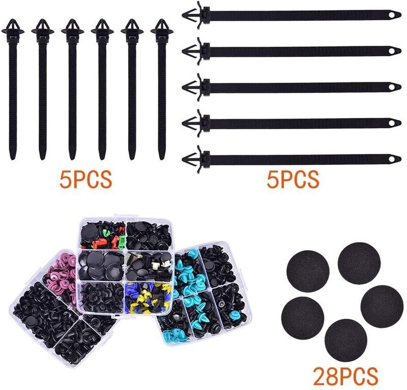 723pcs Car Push Retainer Clips Bumper Rivets Dash Removal Tools Kit