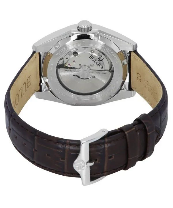 Bulova Surveyor Leather Strap Green Dial Automat