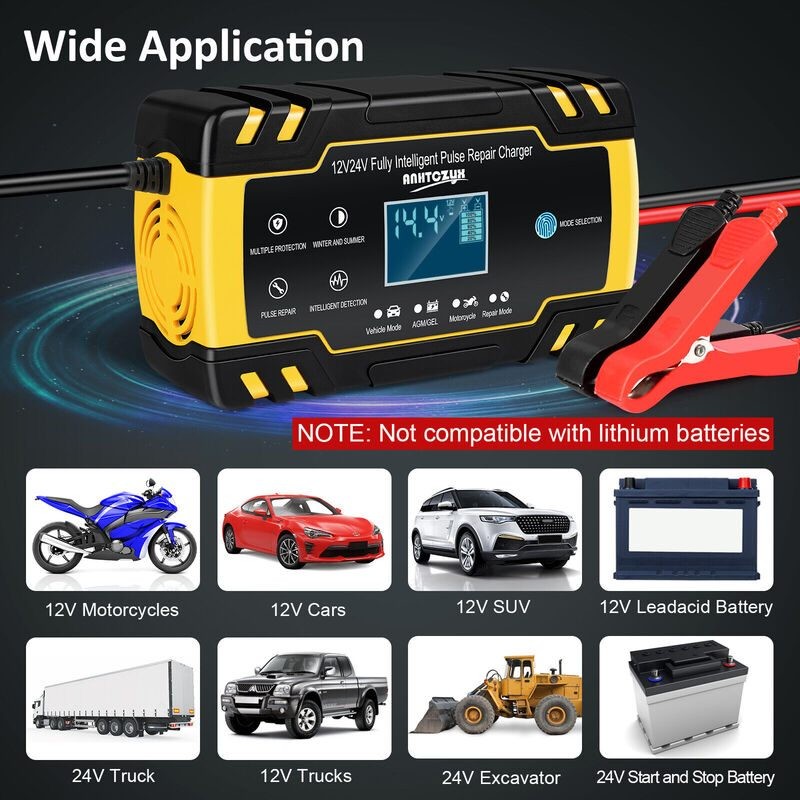 Car Battery Charger Pulse Repair 12V 24V
