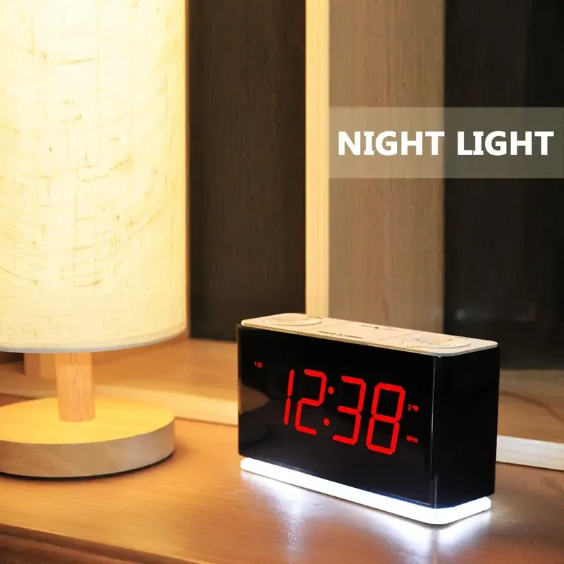 USB plug Alarm Clock Radio with wireless connection Dual Alarm