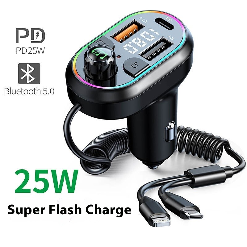 Portable Home Multifunctional One-to-two Car Charger