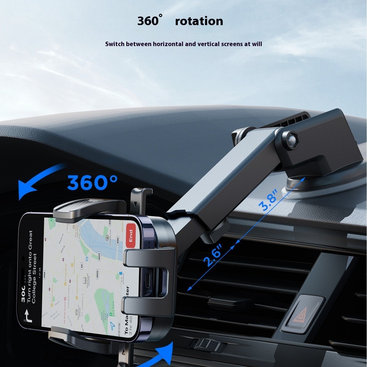 Suction Cup Vehicle-mounted Mobile Phone Support Of Instrument Desk