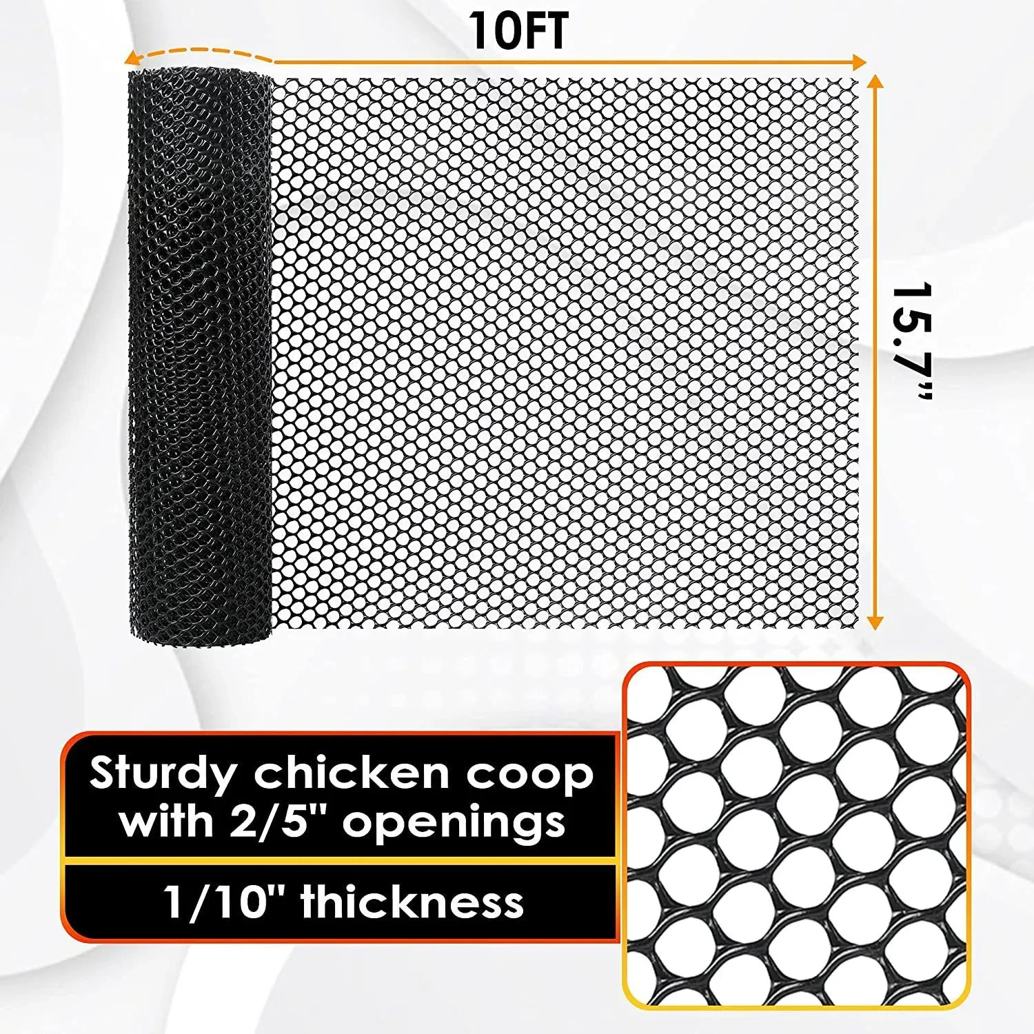 Plastic Chicken Burger Gardening Hexagonal Poultry Fence