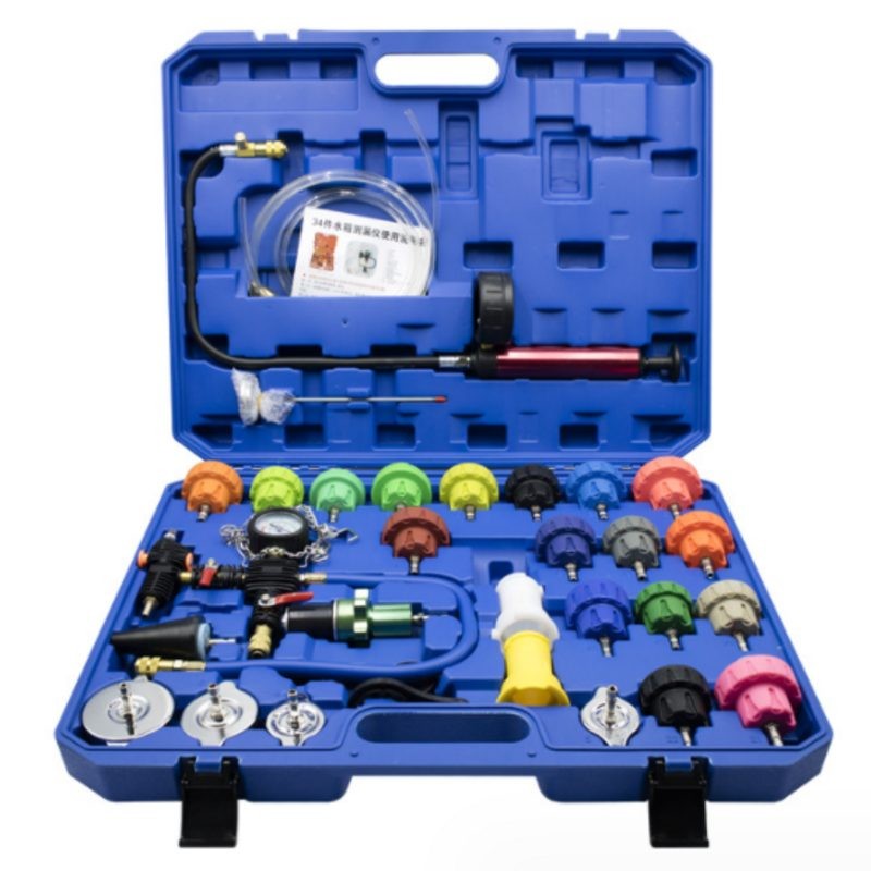 Car Truck Radiator Pressure Tester 34pcs Coolant Vacuum Refill Kit