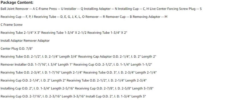 21pcs Ball Joint Auto Repair Tool