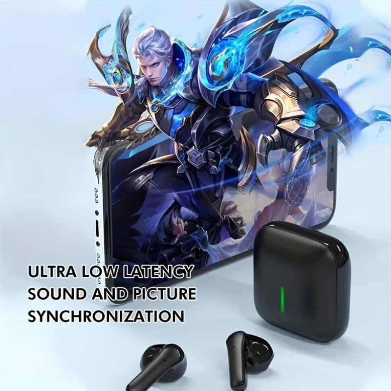 Wireless Earbuds  Ultra-Long Battery Life, Noise-Canceling, Touch Control, and Comfortable Semi-Open Back Design for Sports and Gaming