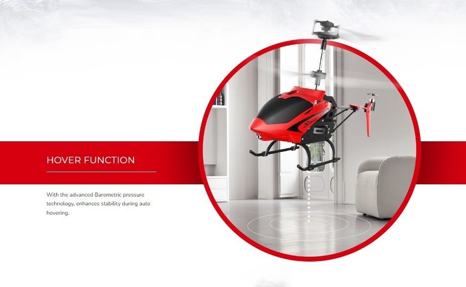 Helicopter, Syma S5H RC Revolt Radio Control Helicopter, Auto Hover, Red