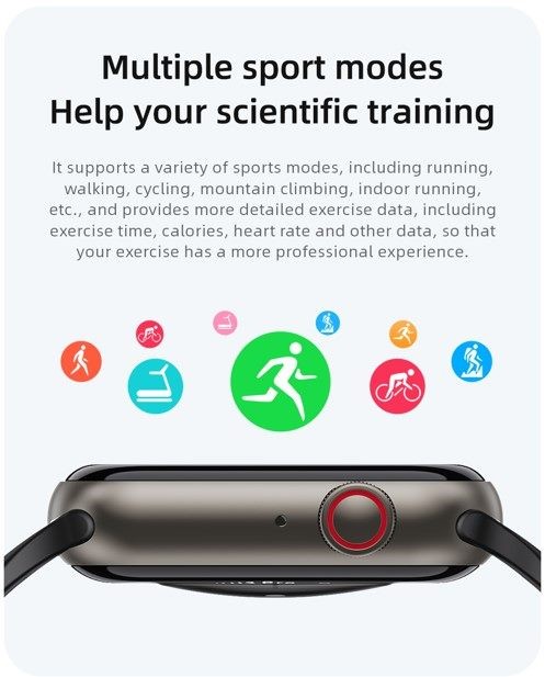 Smart Watch, KUMI KU2 PRO, Black, 1 Year Warranty