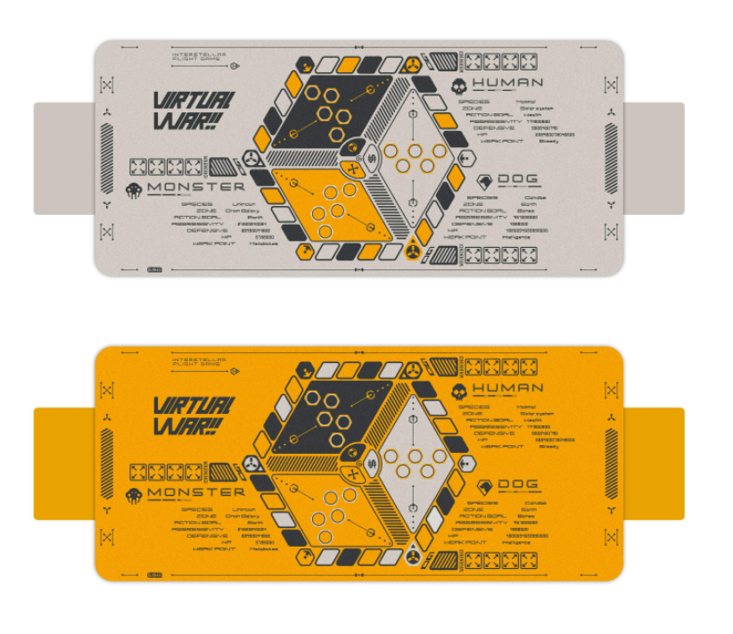 Virtual War Themed Oversized Lock-Edge Mouse Pad