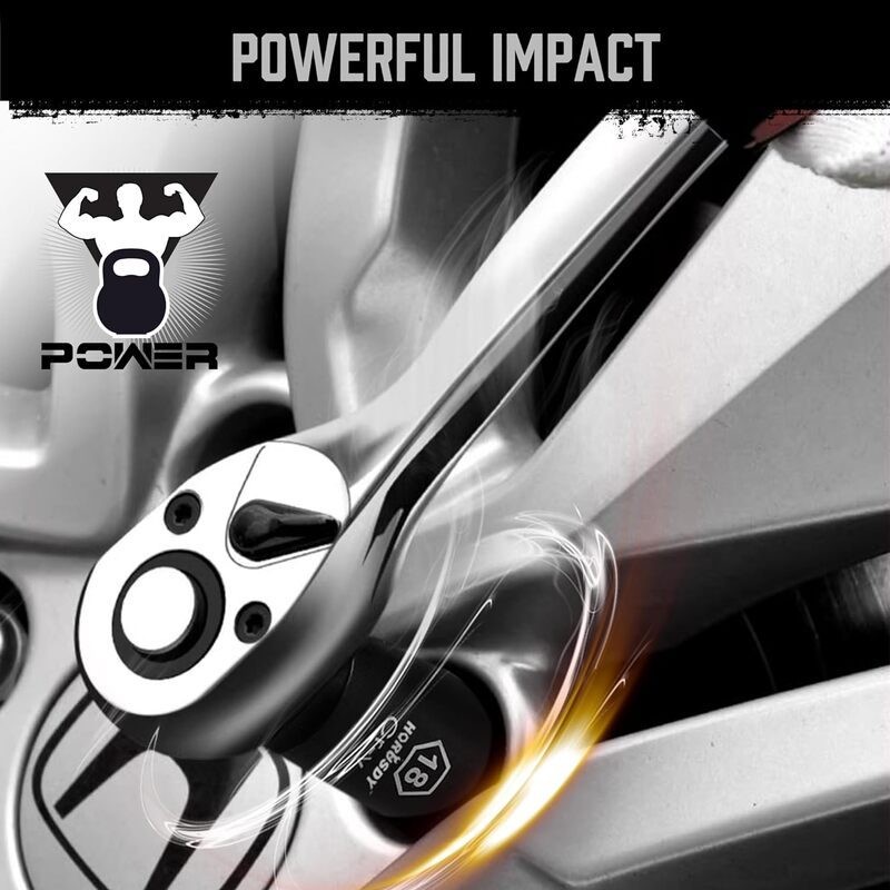 HORUSDY Deep Socket Set 1/2" Drive Extension Bars Adapter