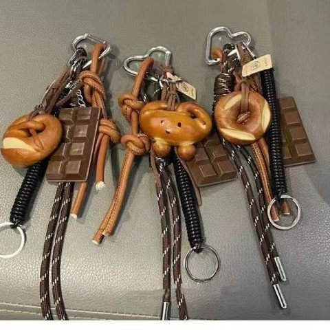Bag Leather Sausage Dog Pendant Resin