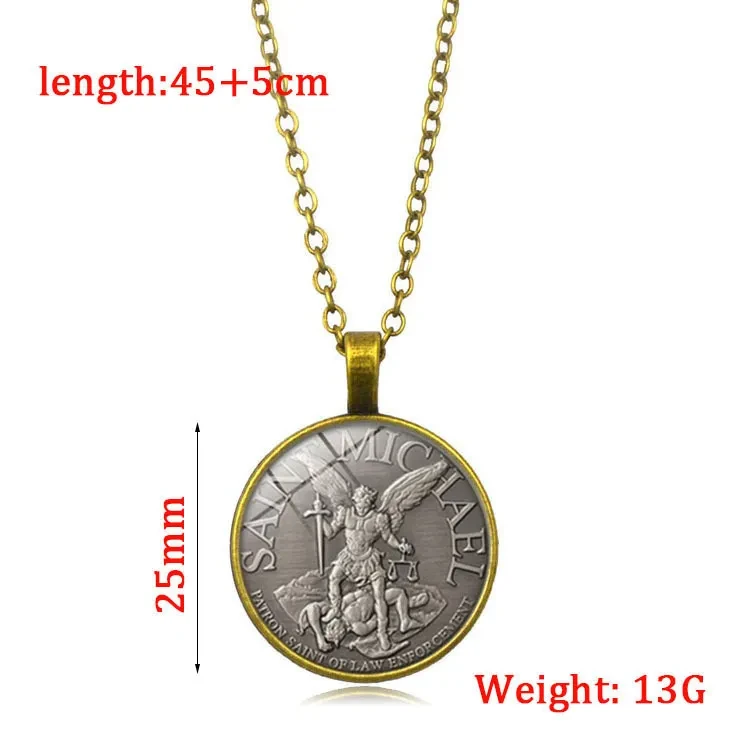 Archangel Michael Time Gem Necklace