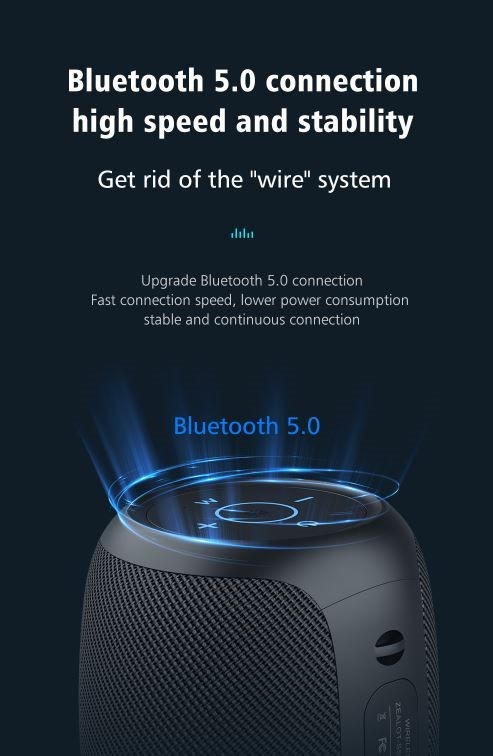 Bluetooth speaker, Zealot S53, 24 hours playing time, 20w super loud sound.