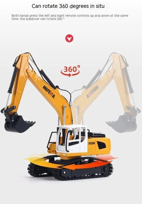 RC excavator Digger, HUINA 1516, 1:24, Rechargeable,6CH.