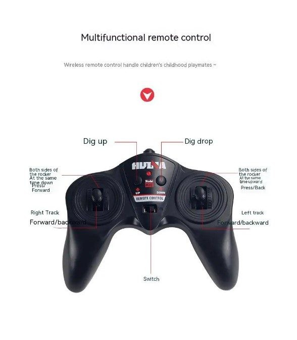 RC excavator Digger, HUINA 1516, 1:24, Rechargeable,6CH.