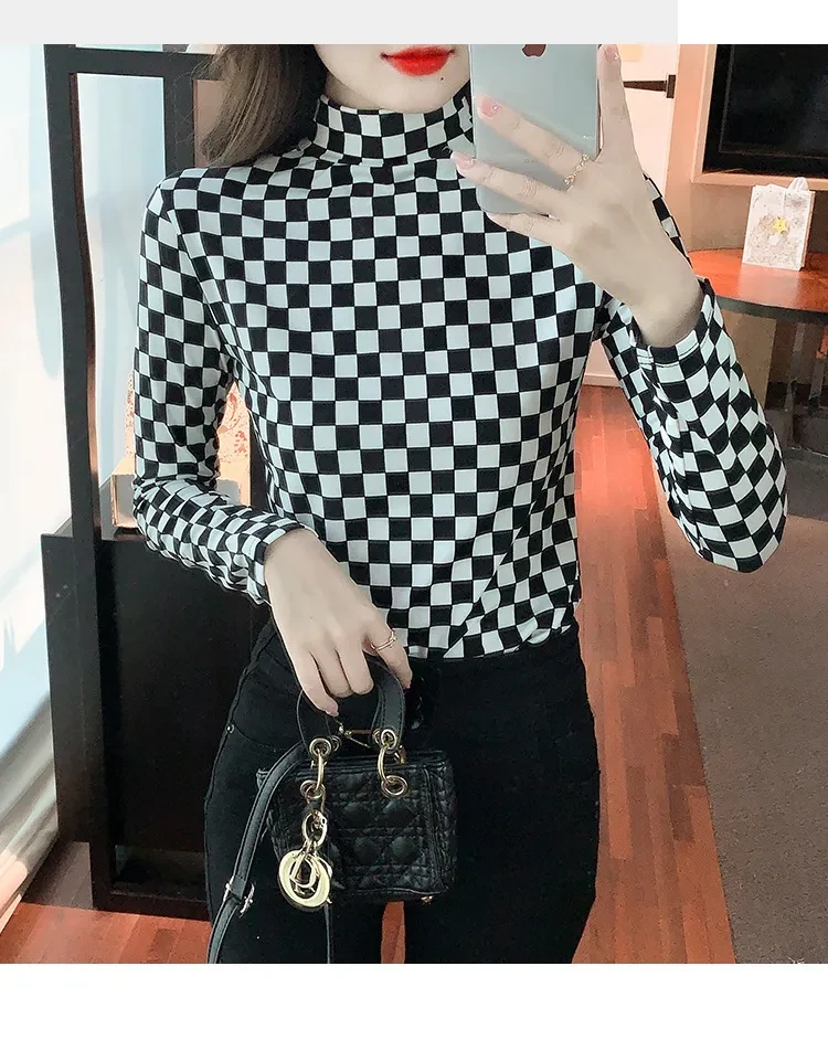 Half Turtleneck Bottoming Shirt Women's Fall Winter Slim Slimming