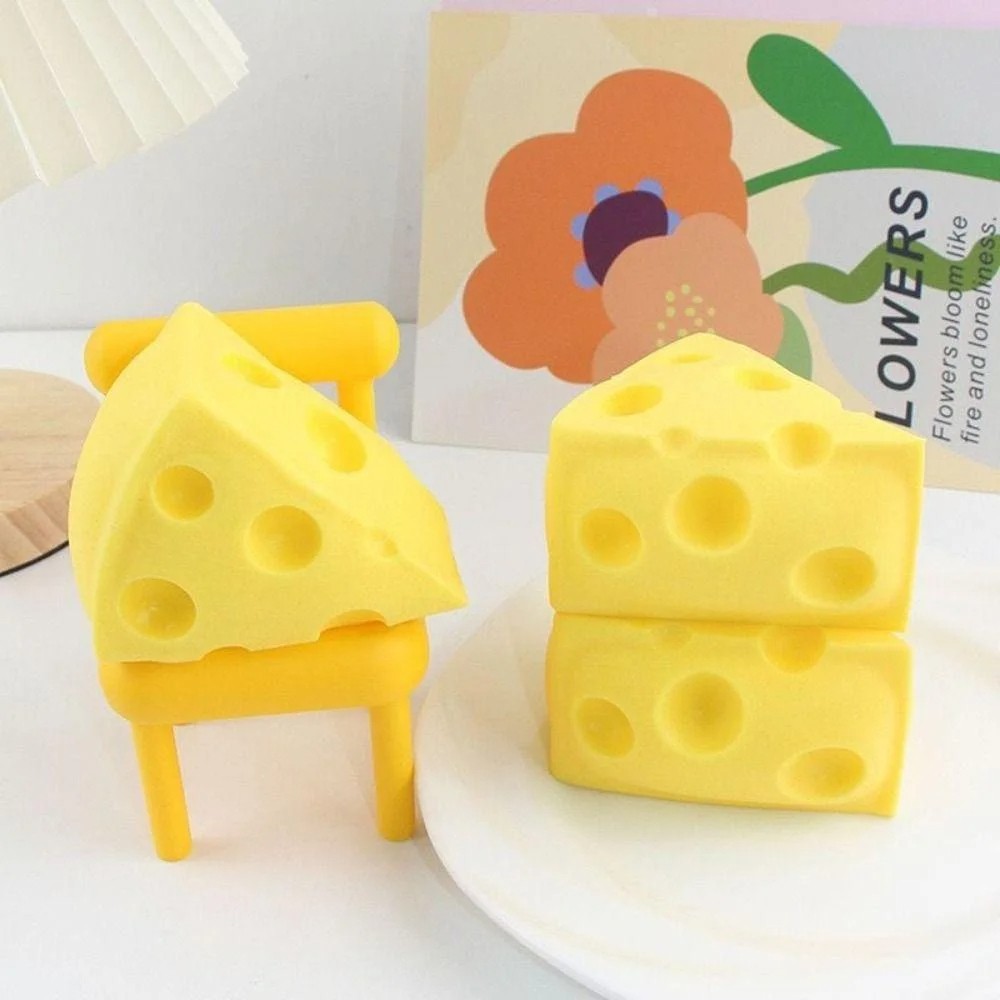 Squeeze Toy Simulation Cheese Sticky Soft Decompressing Pinching Cheese