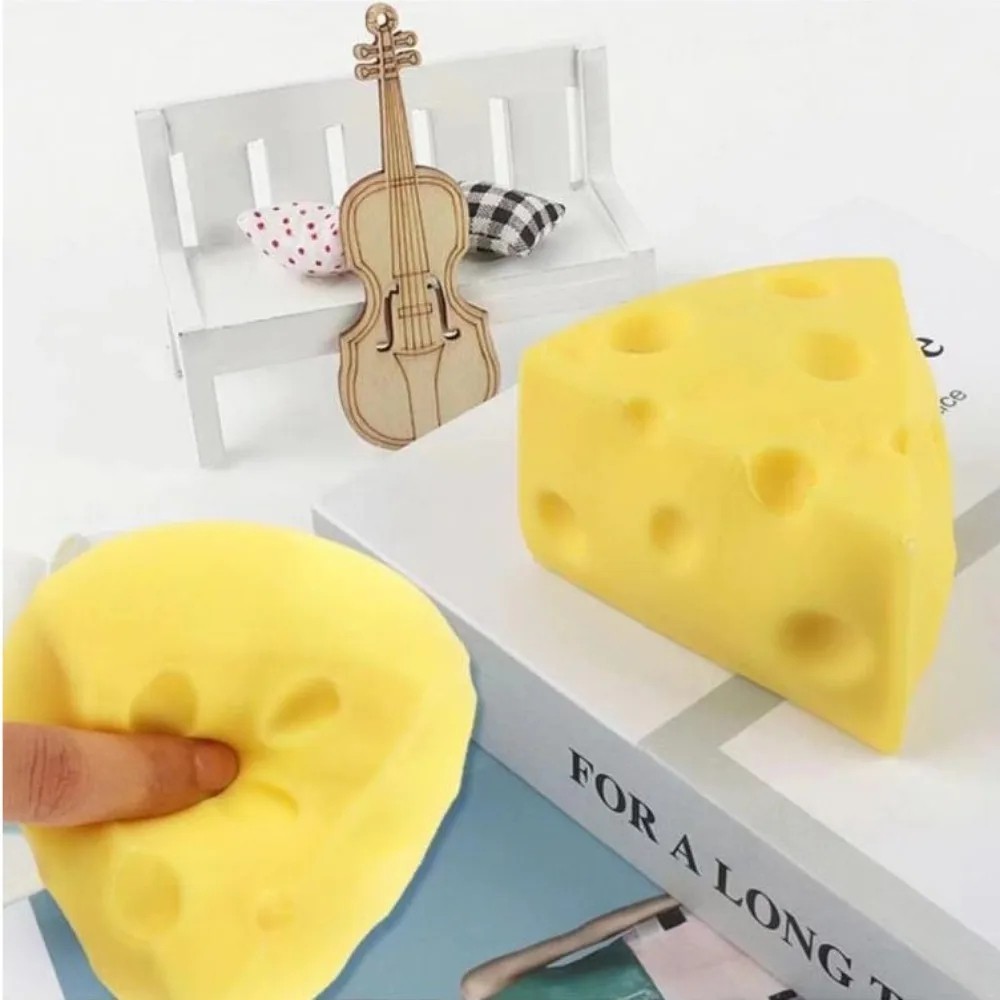 Squeeze Toy Simulation Cheese Sticky Soft Decompressing Pinching Cheese