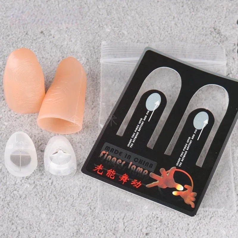 2 Pcs/Set Magic Thumbs Light Toys for Adults Magic Trick Props, Blue LED Flashing Fingers