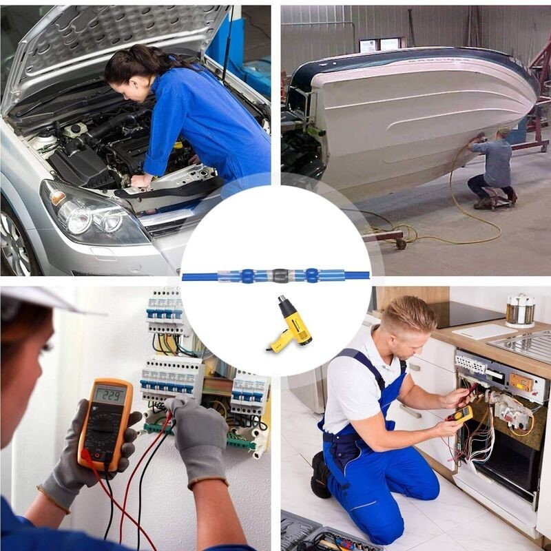 300pcs Solder Seal Sleeve Heat Shrink Butt Wire Connectors Terminals