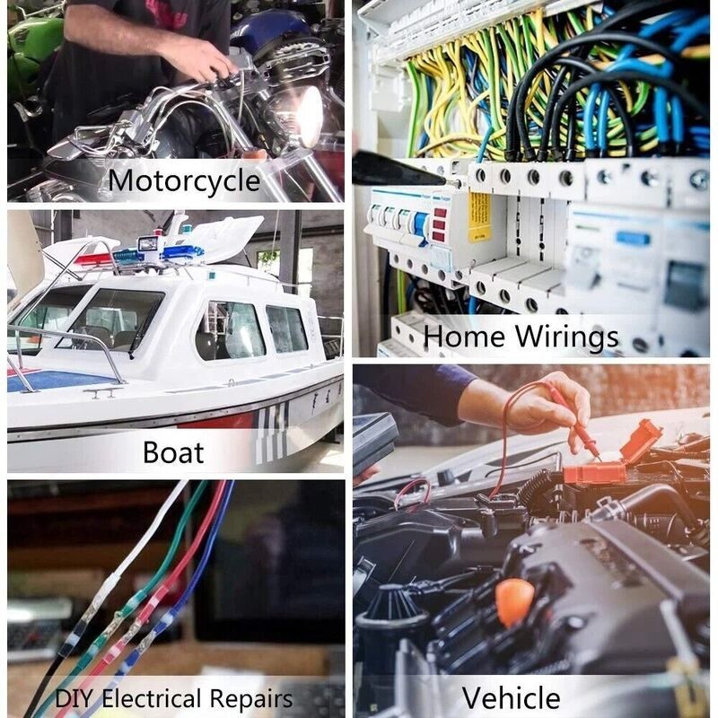 300pcs Solder Seal Sleeve Heat Shrink Butt Wire Connectors Terminals